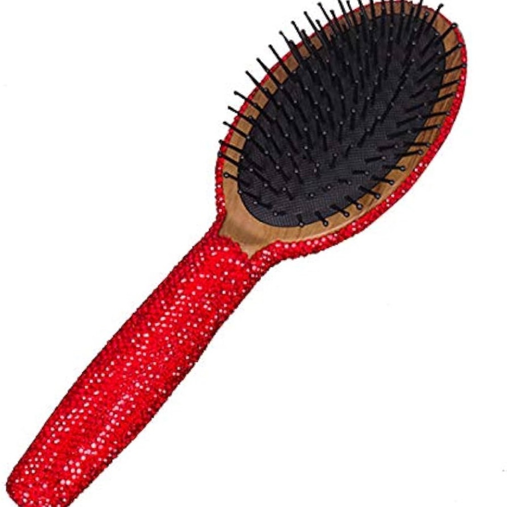 NWT Sparkling Bling Swarovski Crystal Rhinestone Hair Brush +Gift